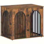 Cage-Meuble Luxe Mascoto & Co – Bois Rétro & Portes en Arc (100×60×63 cm)