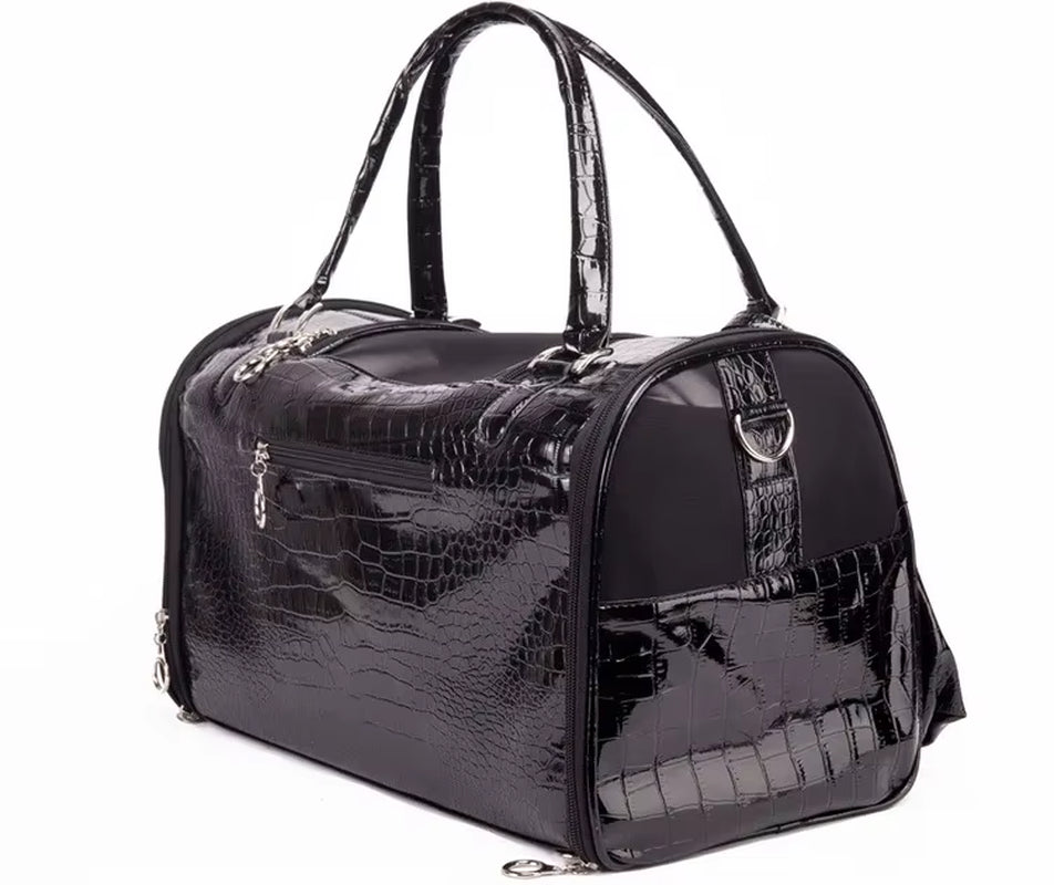Portable Outdoor Pet Cat Dog Carrier Bag with Purse Leather Travel Small Dog Chihuahua Teddy Carrying Bag Handbag