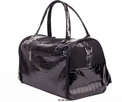Portable Outdoor Pet Cat Dog Carrier Bag with Purse Leather Travel Small Dog Chihuahua Teddy Carrying Bag Handbag