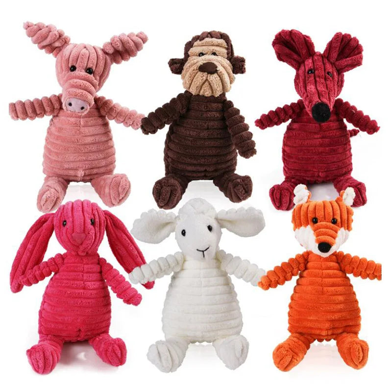 Jouet en Peluche Animaux – Résistant & Squeaky – Pour Chiens Petits à Moyens