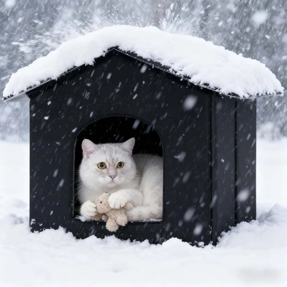 Maison d’Extérieur Hiver pour Chat – Abri Imperméable & Isolé sur Pieds