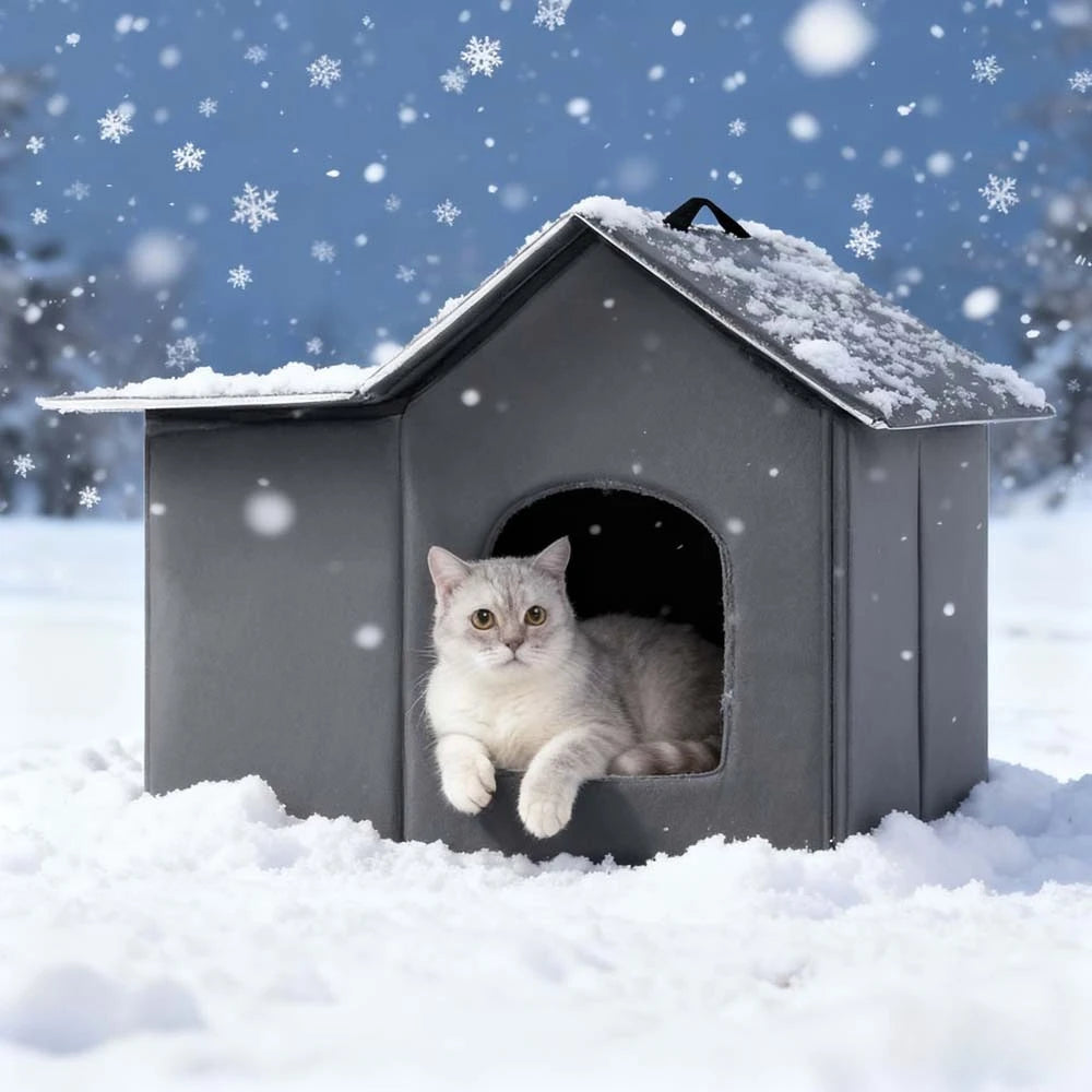 Maison d’Extérieur Hiver pour Chat – Abri Imperméable & Isolé sur Pieds