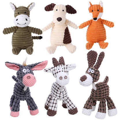 Jouet en Peluche Animaux – Résistant & Squeaky – Pour Chiens Petits à Moyens