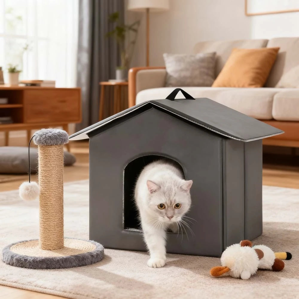 Maison d’Extérieur Hiver pour Chat – Abri Imperméable & Isolé sur Pieds