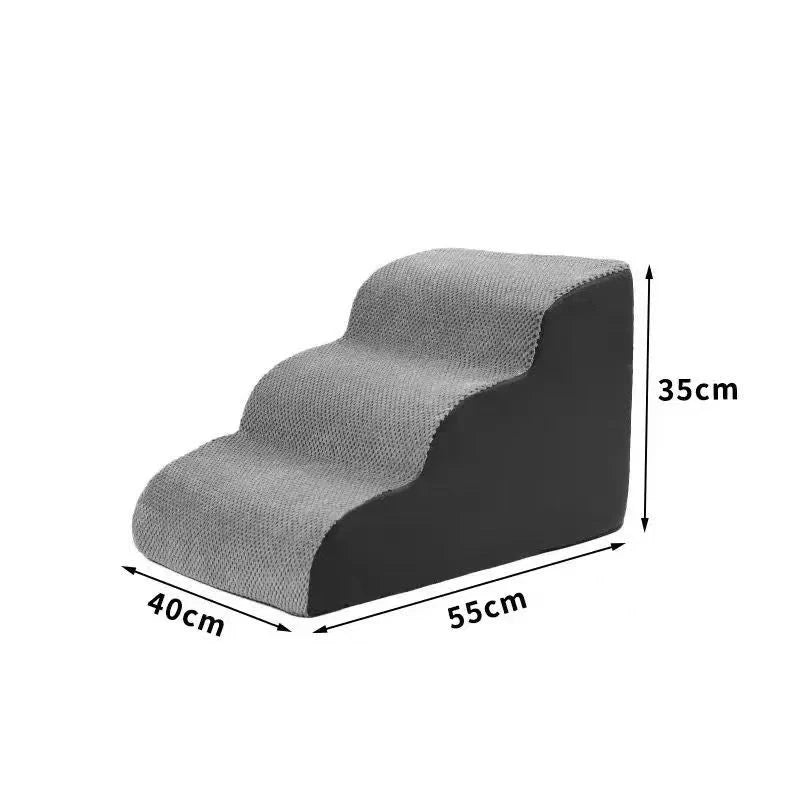 Escalier pour Chien – 2 ou 3 Marches – Mousse Mémoire, Antidérapant & Lavable – Mascoto & Co