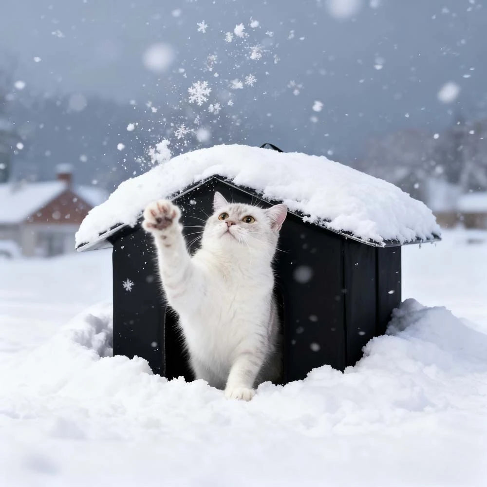 Maison d’Extérieur Hiver pour Chat – Abri Imperméable & Isolé sur Pieds
