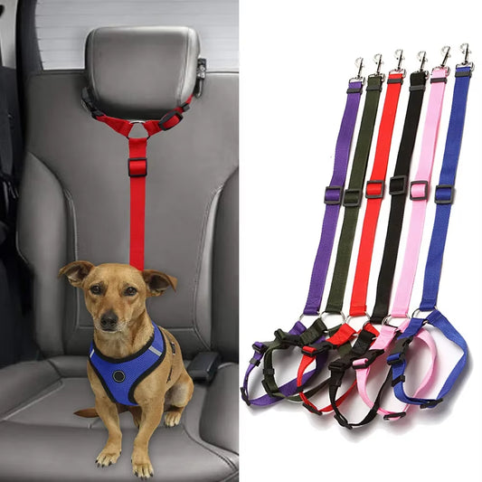 Pet Products Universal Practical Cat Dog Safety Adjustable Car Seat Belt Harness Leash Puppy Seat-Belt Travel Clip Strap Leads